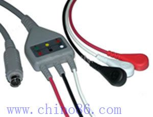 MEK one piece three lead ECG cable with leadwire